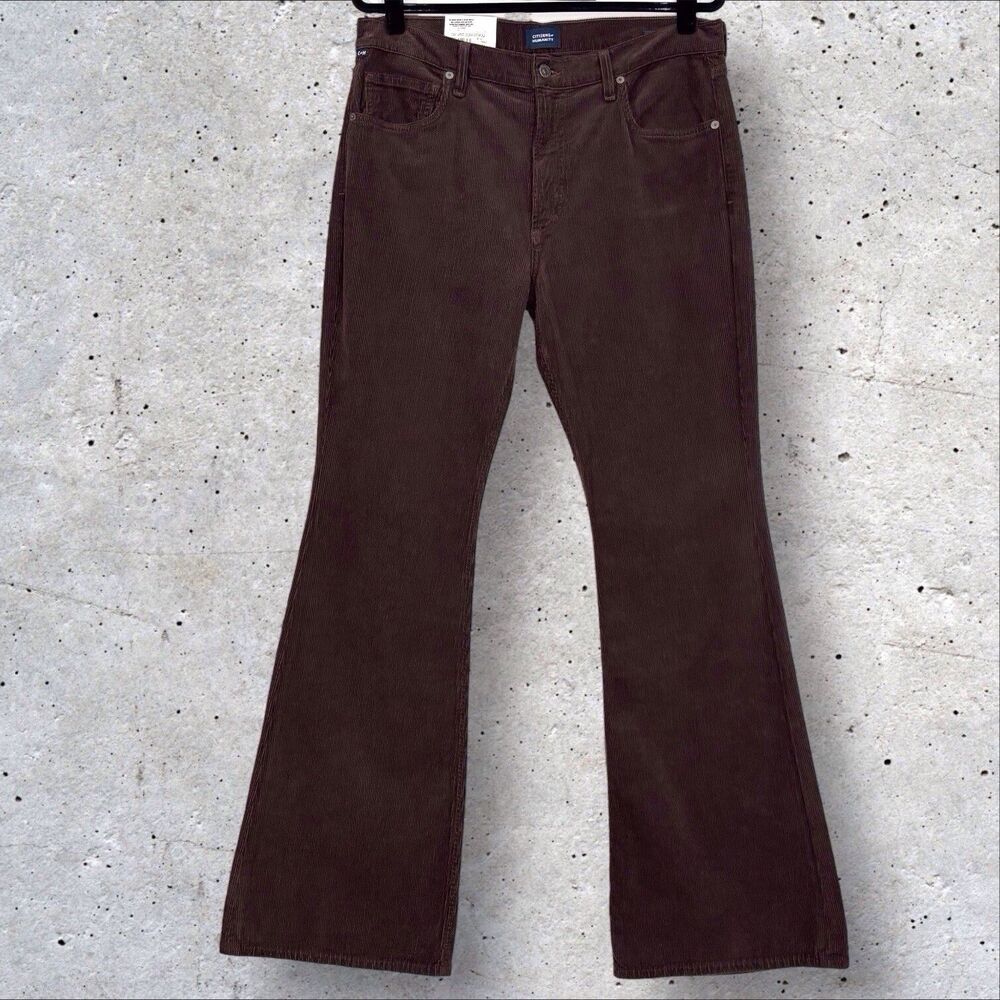 Citizens of Humanity Isola Corduroy Flare Pants Womens Size 31 33x32 Bronze NWT